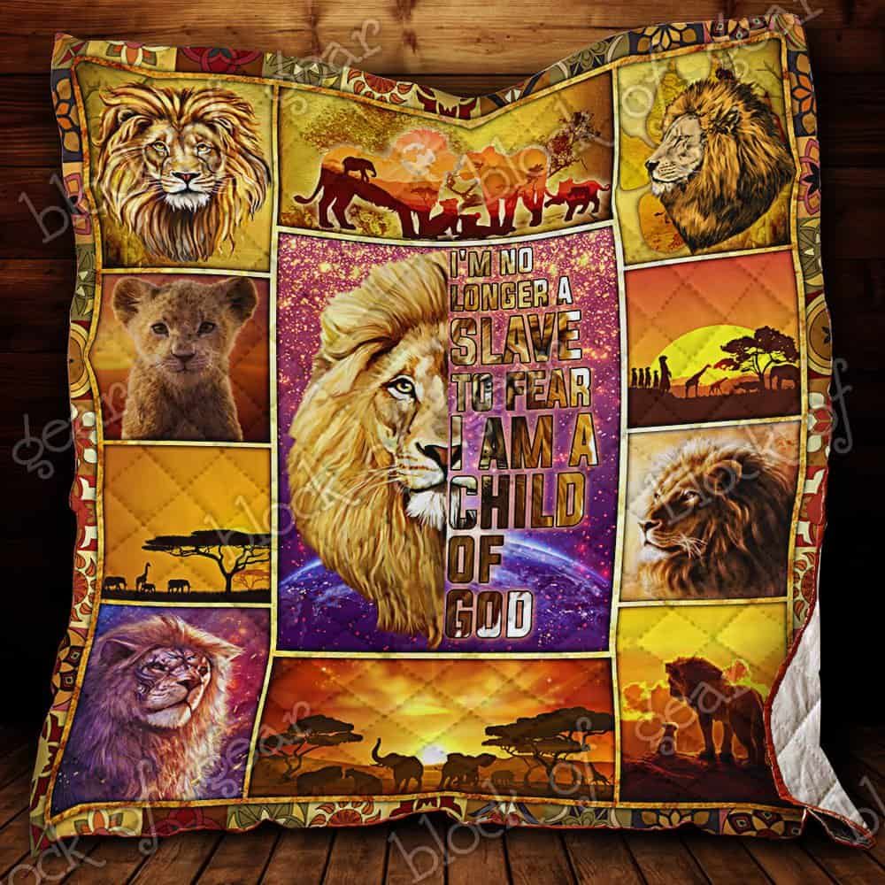 I Am A Child Of God Lion CL19100430MDQ Quilt Blanket