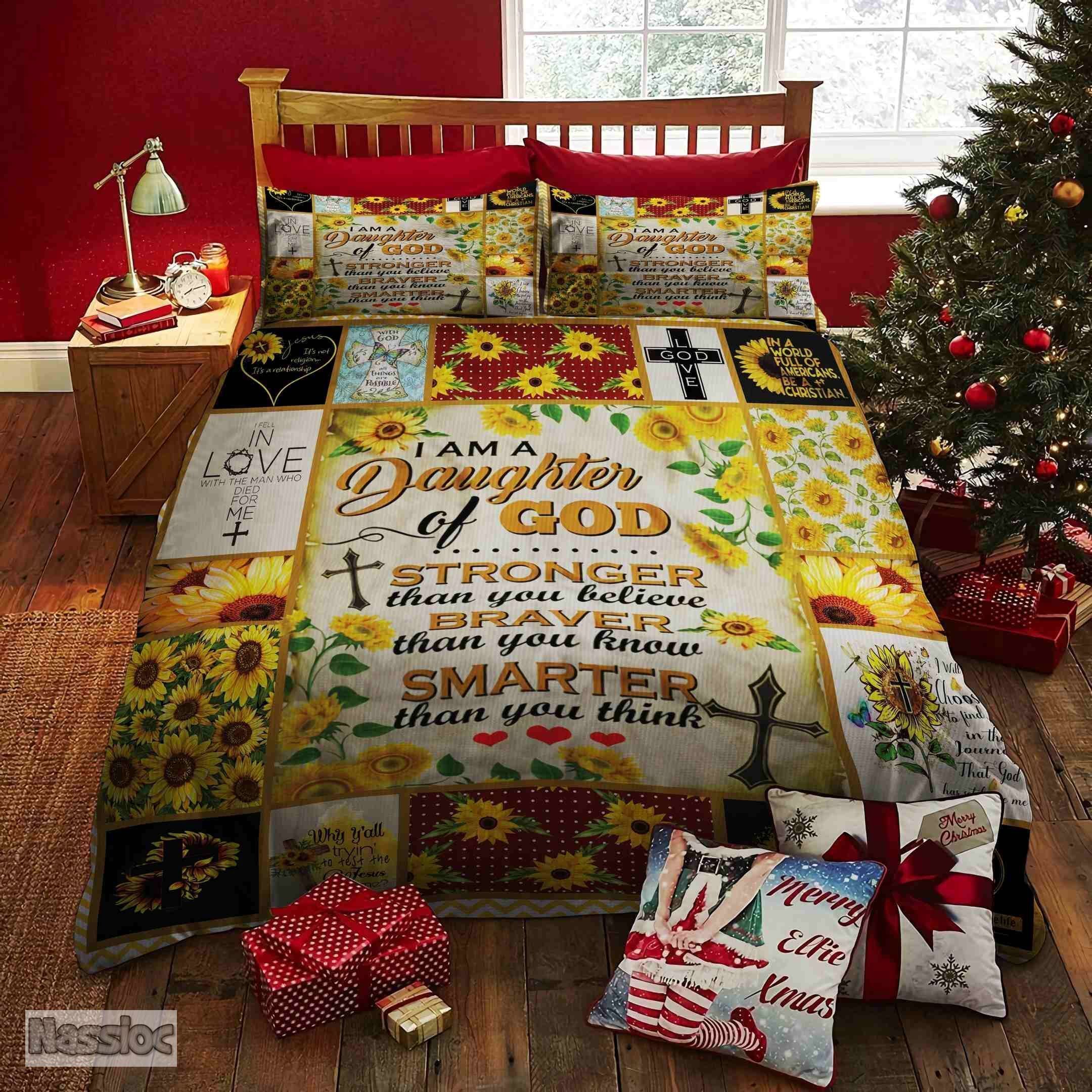 I Am A Daughter Of God Sunflower Bedding Set