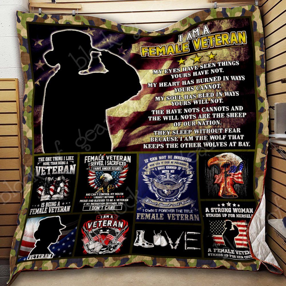 I Am A Female Veteran Quilt Thb1215 Dhc11123897Dd