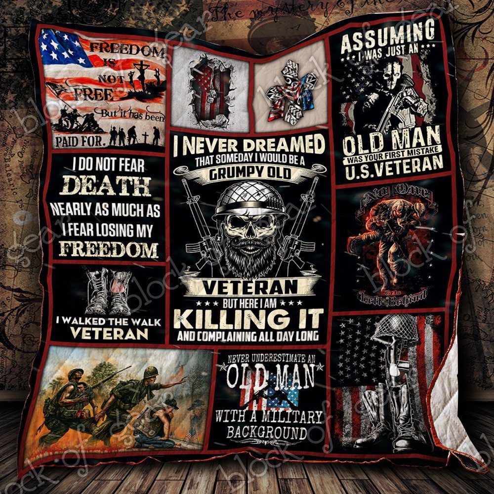 I Am A Grumpy Old Veteran CLT180726 Quilt Blanket