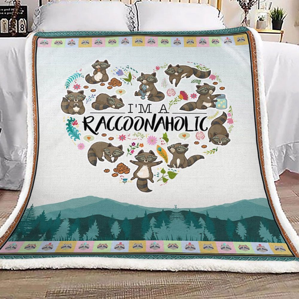 I Am A Raccoon Sherpa Fleece Blanket