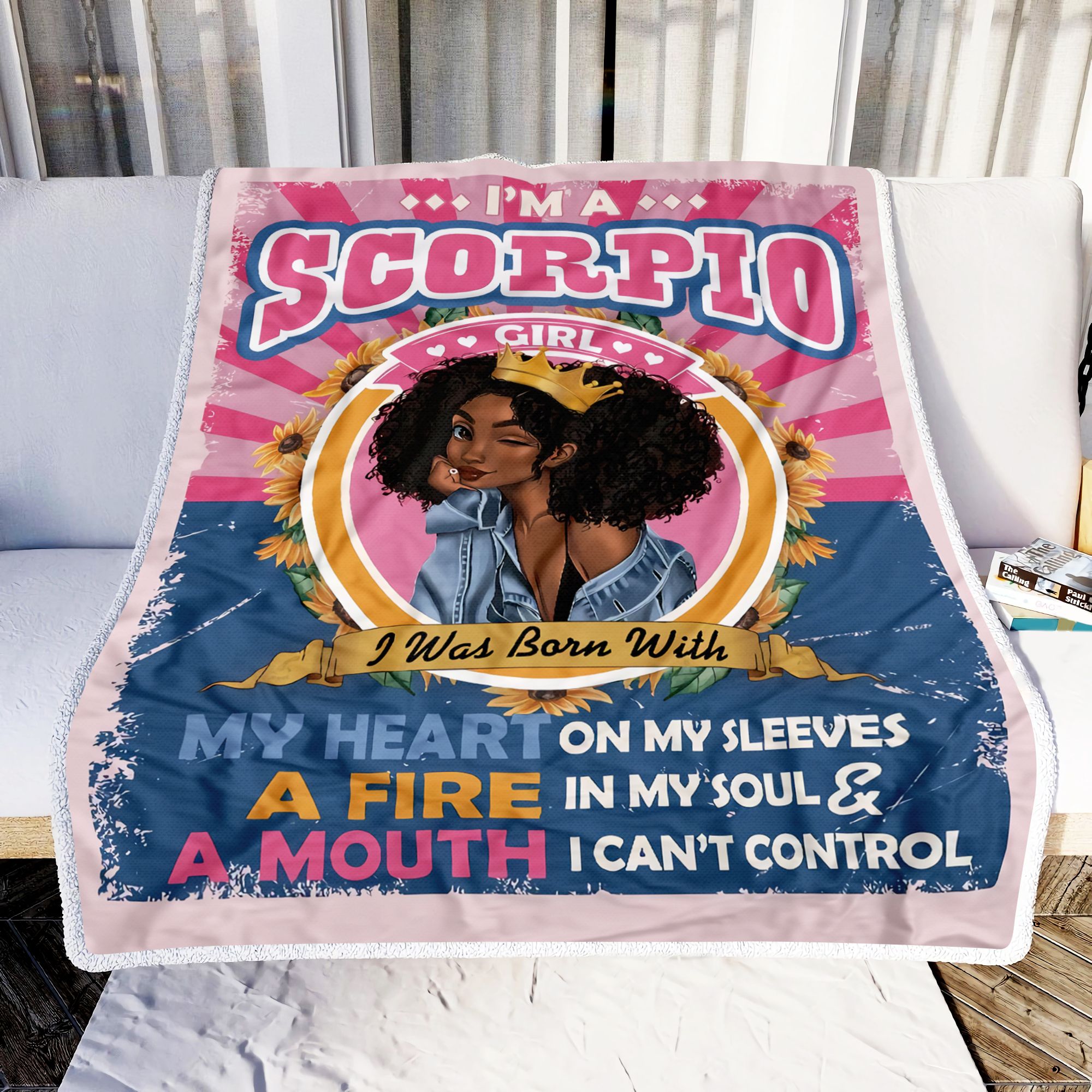 I Am A Scorpio Girl Fleece Blanket