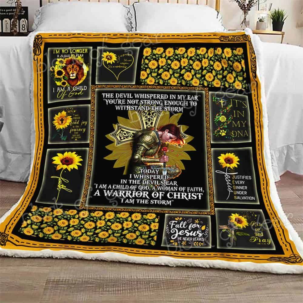 I Am A Warrior Of Christ Fleece Blanket