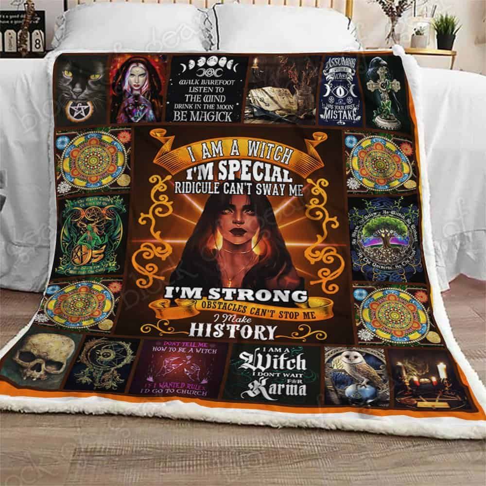 I Am A Witch Fleece Blanket