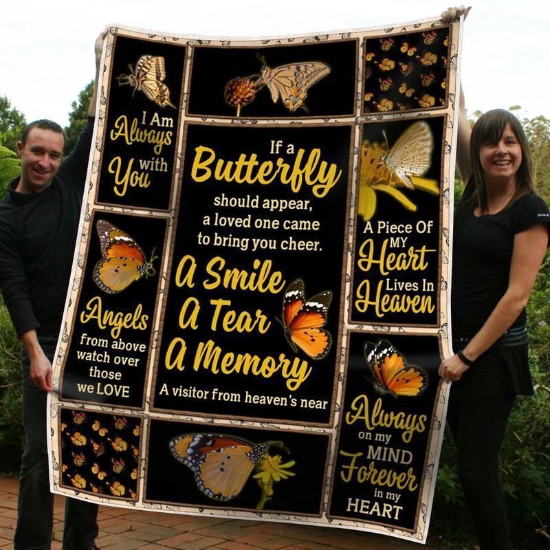 I Am Always With You Butterflies Sherpa Fleece Blanket