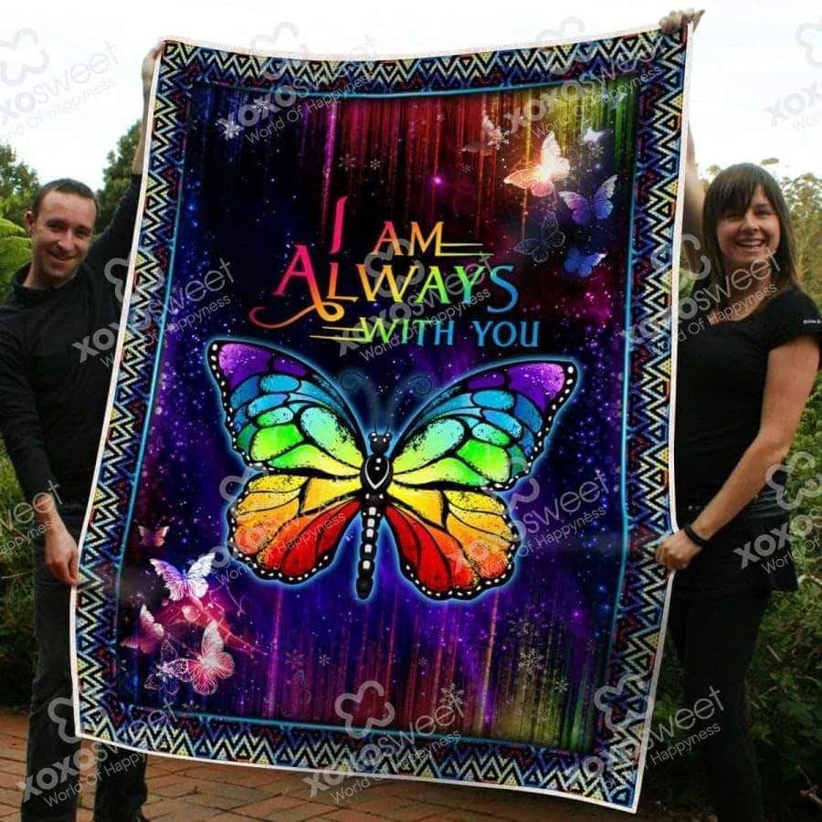 I Am Always With You Butterfly Sherpa Fleece Blanket