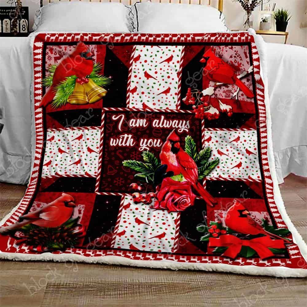 I Am Always With You Cardinal Fleece Blanket