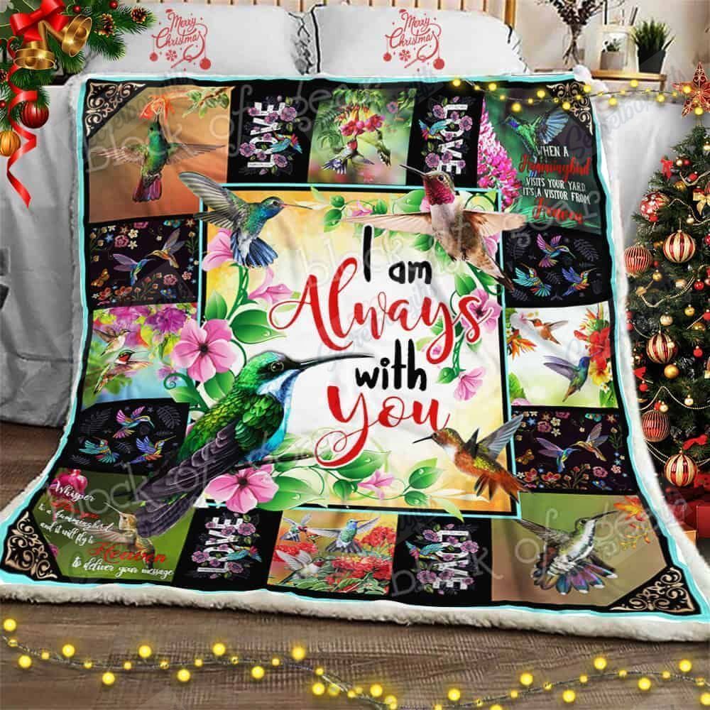 I Am Always With You Hummingbird Fleece Blanket