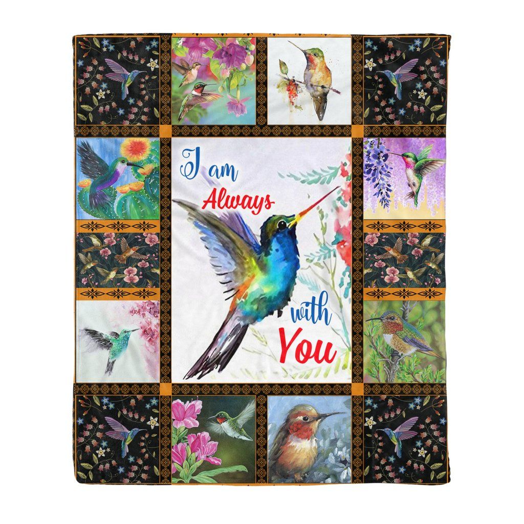 I Am Always With You Hummingbird Sherpa Fleece Blanket