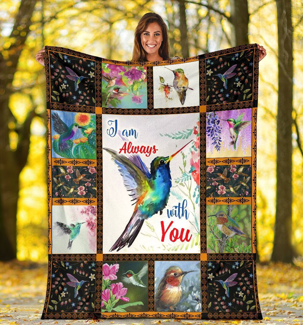 I Am Always With You Hummingbird Fleece Blanket