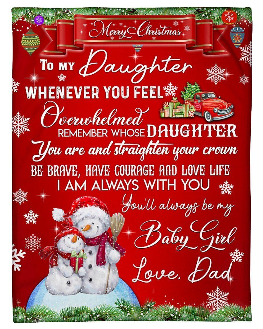 I Am Always With You To Daughter Christmas Fleece Blanket Fleece Blanket