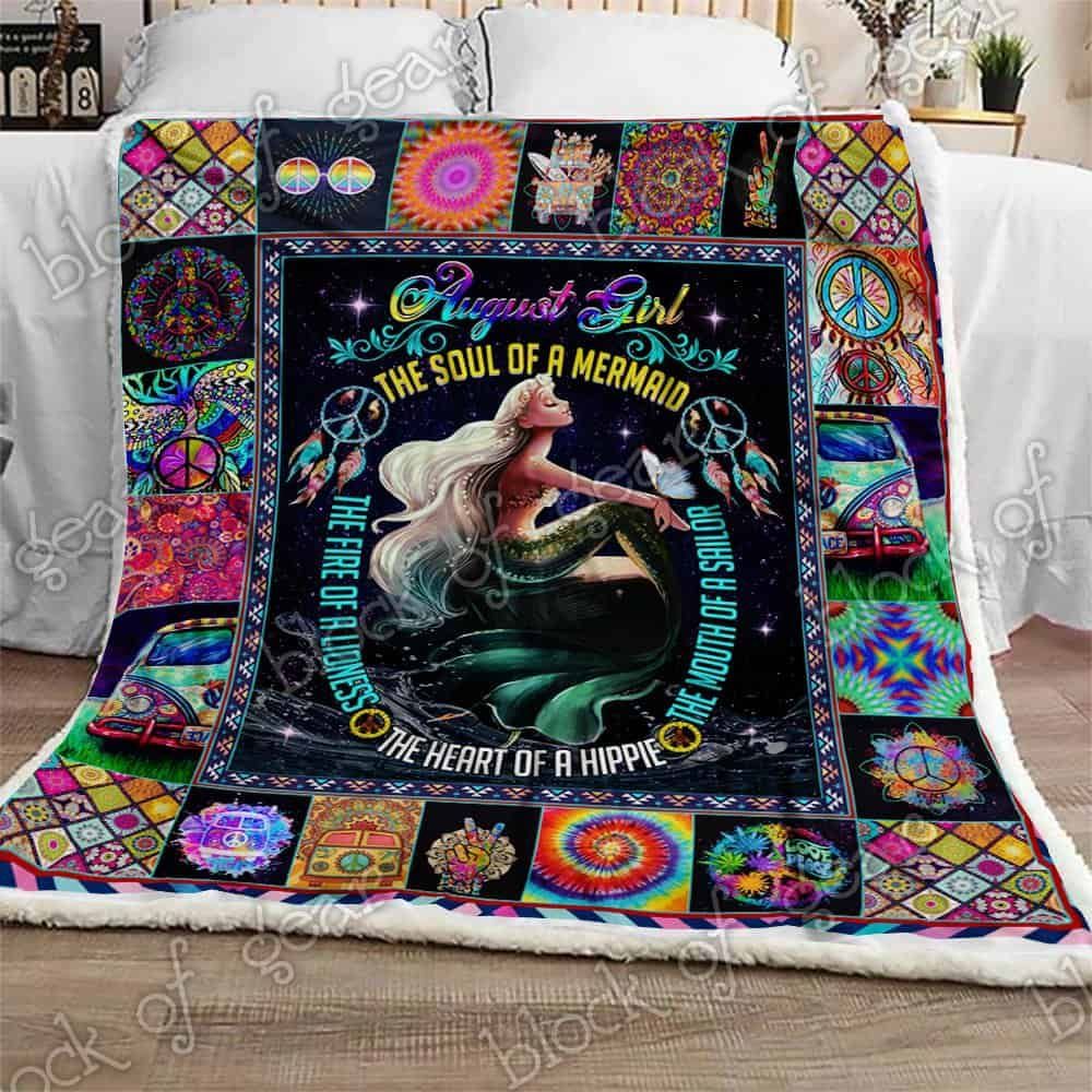 I Am An August Girl Fleece Blanket