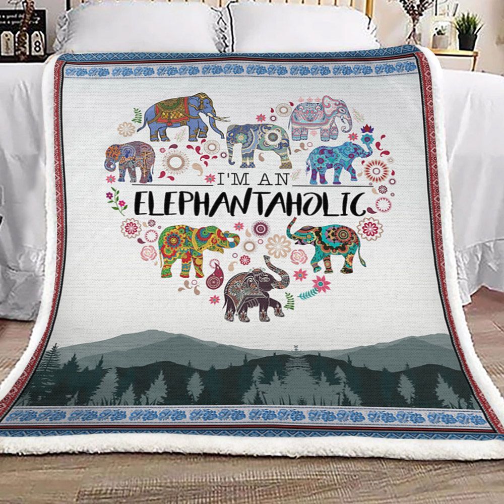 I Am An Elephant Sherpa Fleece Blanket