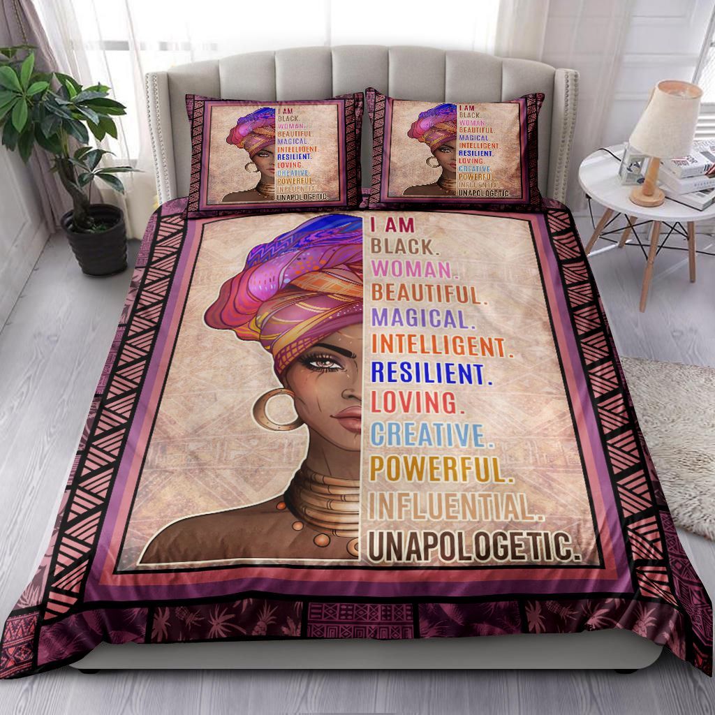 I Am Black Woman Beautiful Bedding Set