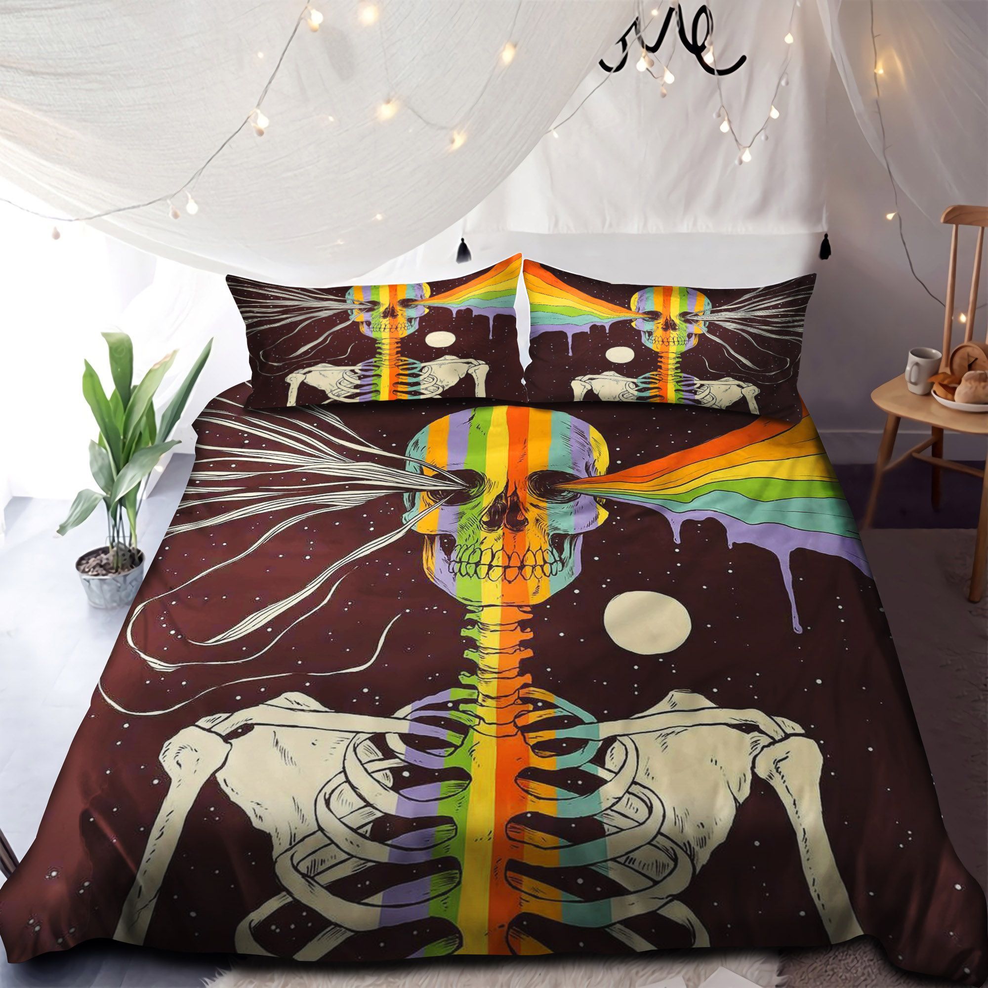I Am Crying Skeleton Bedding Set