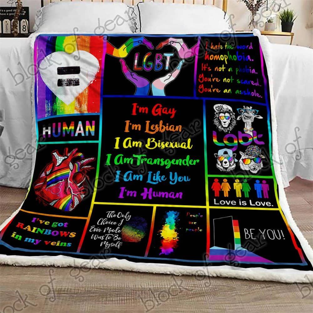 I Am Like You Im Human Pride Fleece Blanket
