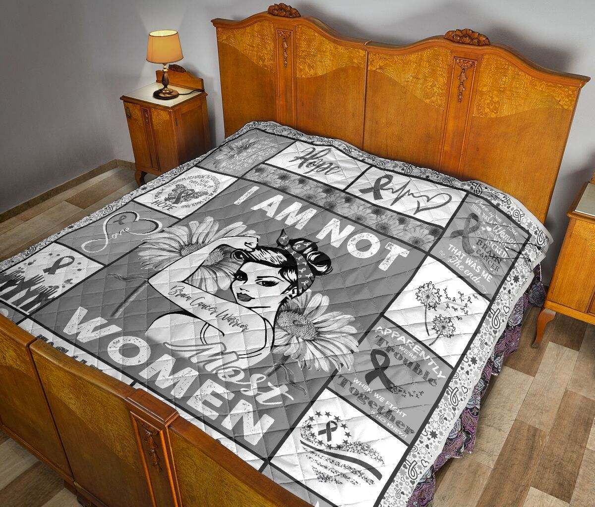 I AM NOT MOST WOMEN BRAIN CANCER QUILT DHC281111245DD