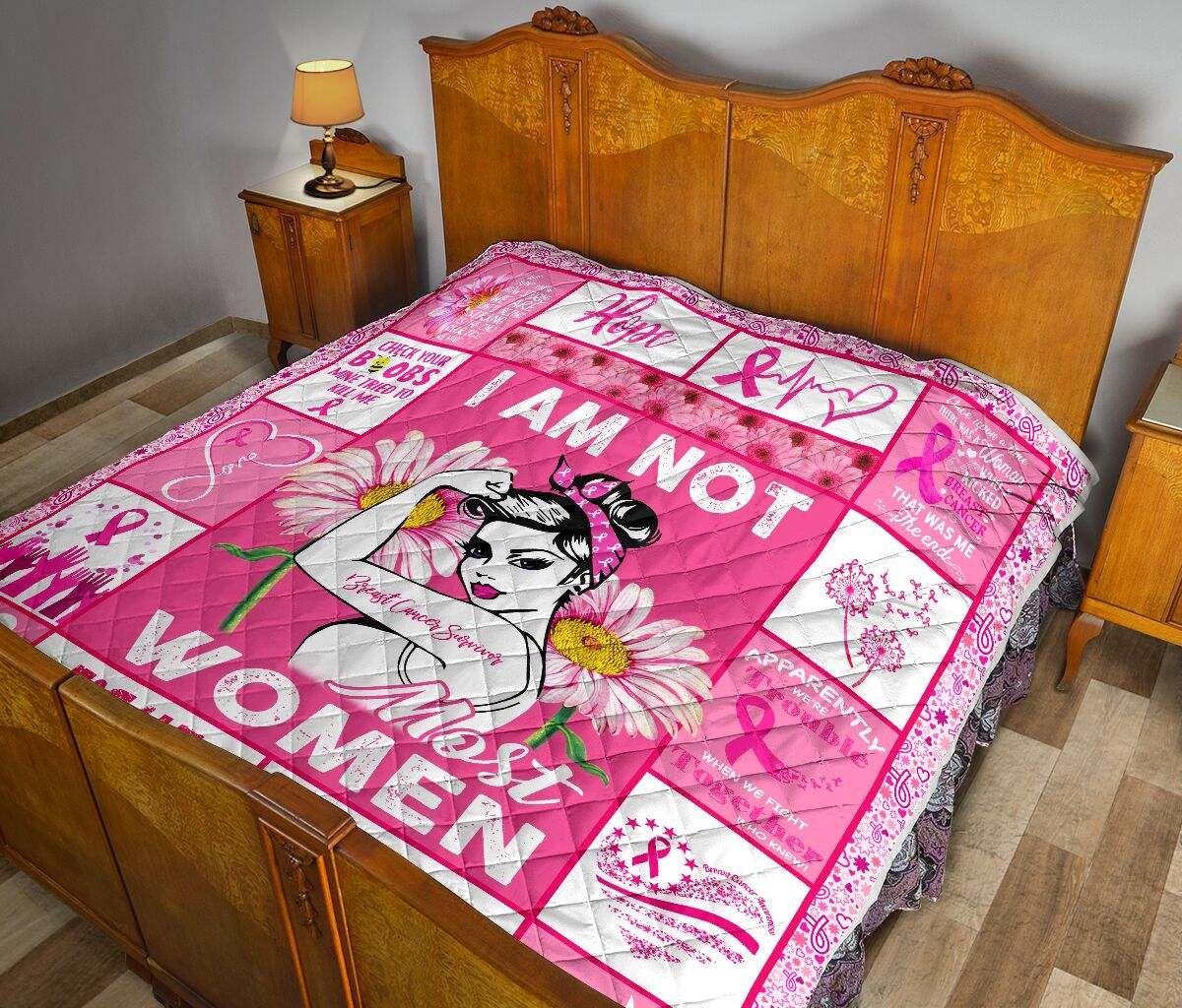 I AM NOT MOST WOMEN BREAST CANCER QUILT DHC281111238DD