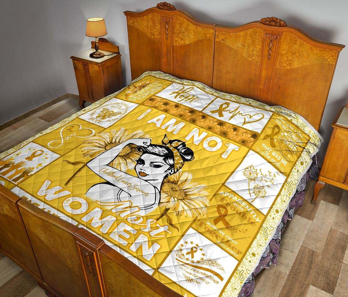 I AM NOT MOST WOMEN CHILDHOOD CANCER QUILT DHC281111247DD