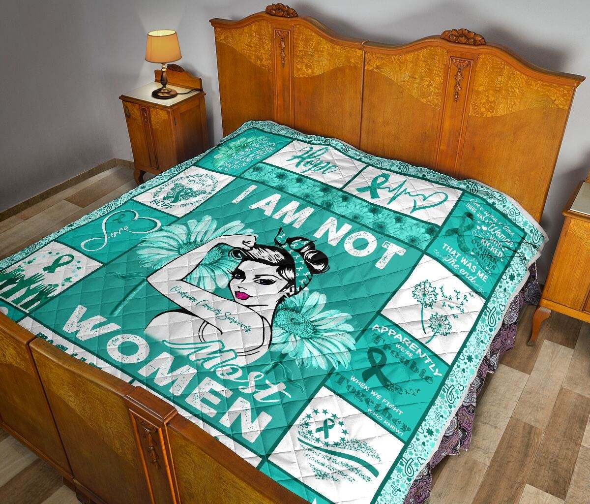 I AM NOT MOST WOMEN OVARIAN CANCER QUILT DHC281111241DD
