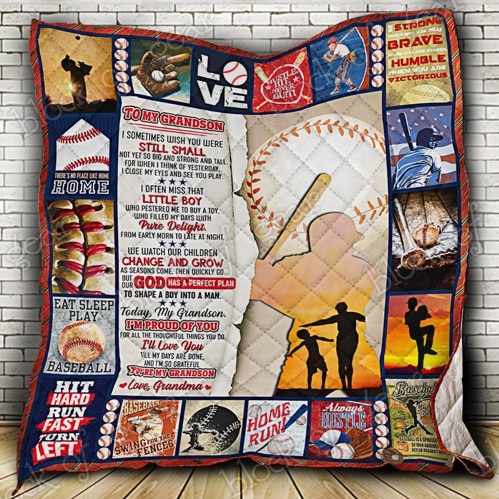 I Am So Grateful You Are My Grandson Baseball Quilt Thb1116Sc1 Dhc11122771Dd