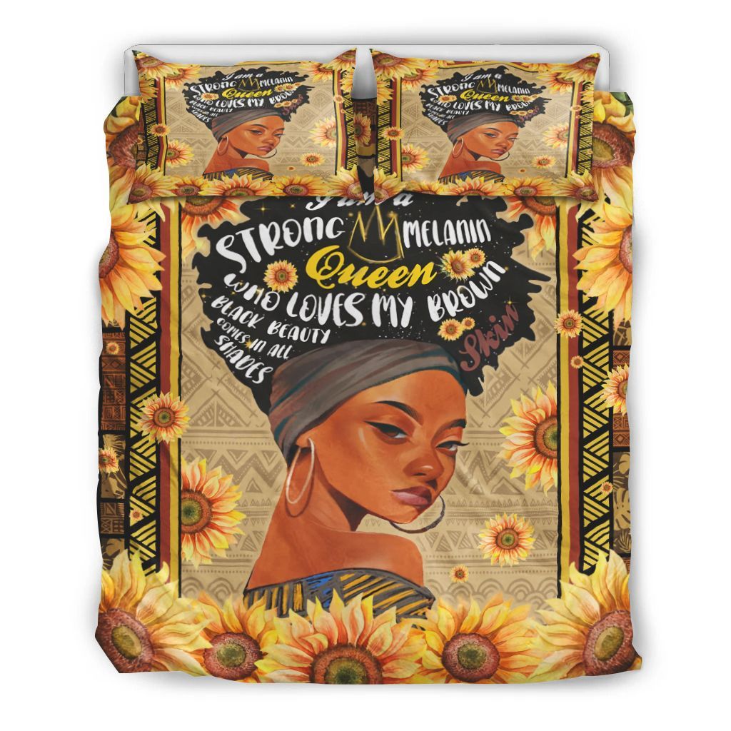 I Am Strong Melanin Queen Bedding Set