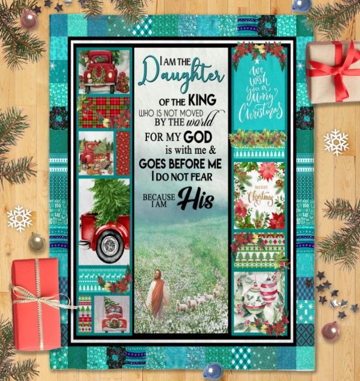 I Am The Daughter Of The King Sherpa Fleece Blanket