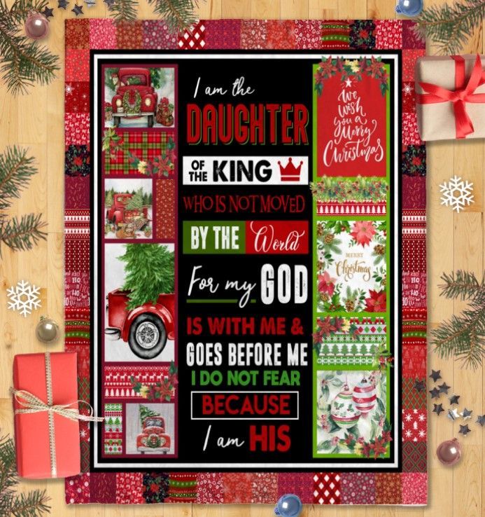 I Am The Daughter Of The King Sherpa Fleece Blanket