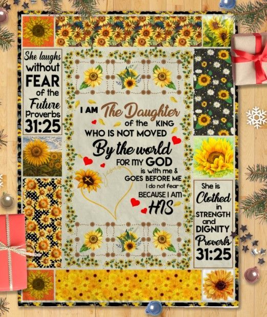 I Am The Daughter Of The King Sherpa Fleece Blanket