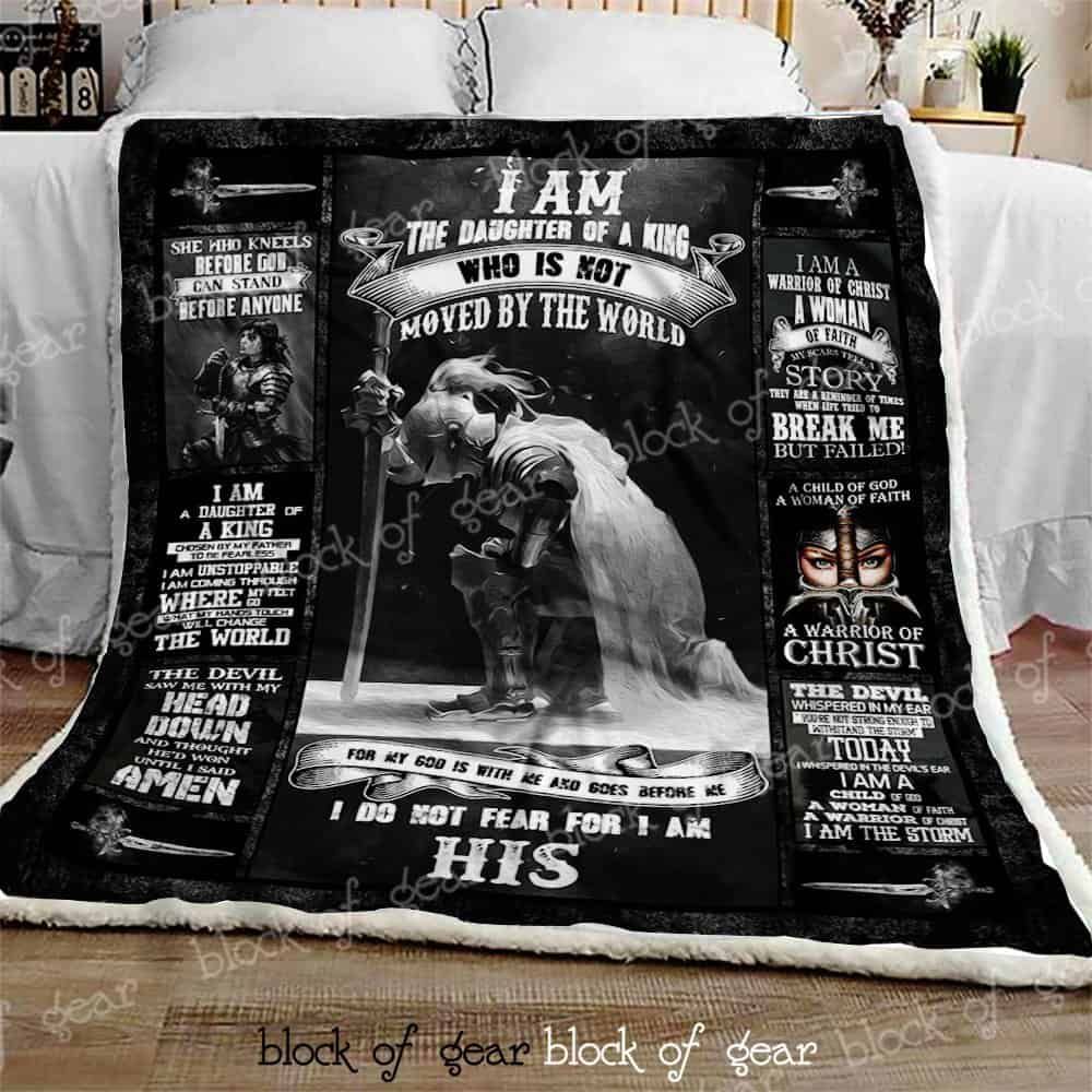 I Am The Daughter Of The King Fleece Blanket