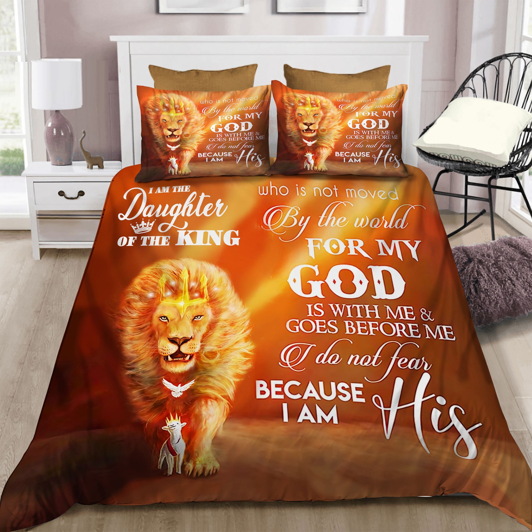 I Am The Daughter Of The King Lion Bedding Set