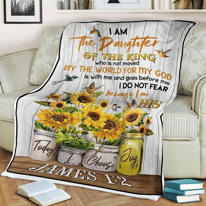 I Am The Daughter Of The King Who Is Not Moved By The World Fleece Blanket
