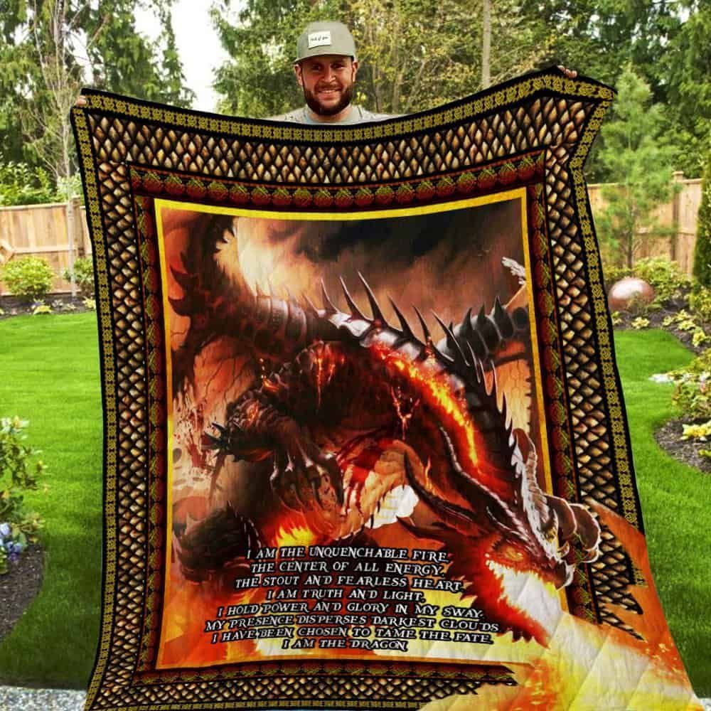 I Am The Dragon Washable GS-CL-DT2906 Quilt Blanket