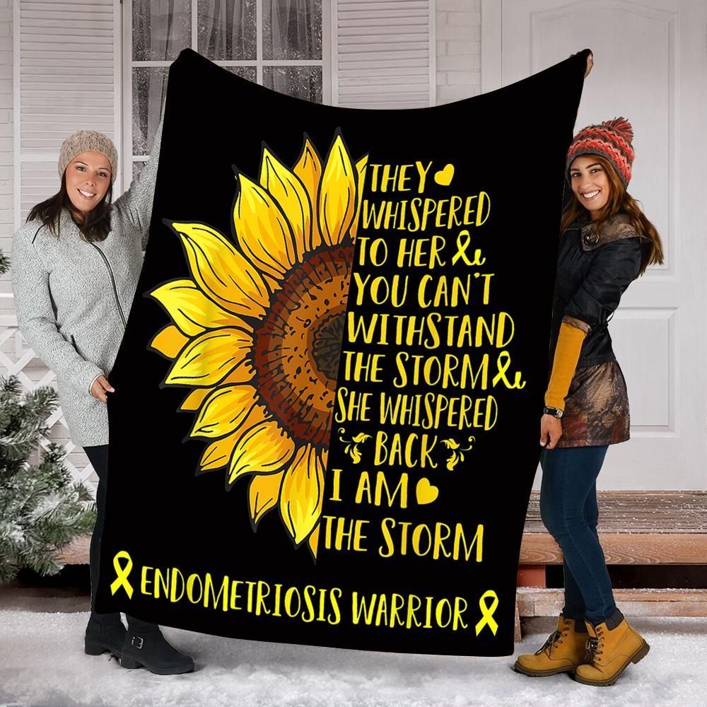 I Am The Storm Endometriosis Warrior Sherpa Fleece Blanket