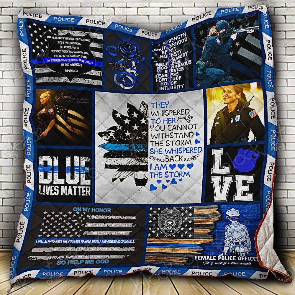 I Am The Storm Female Police Officer Quilt Thb1028 Dhc11123947Dd