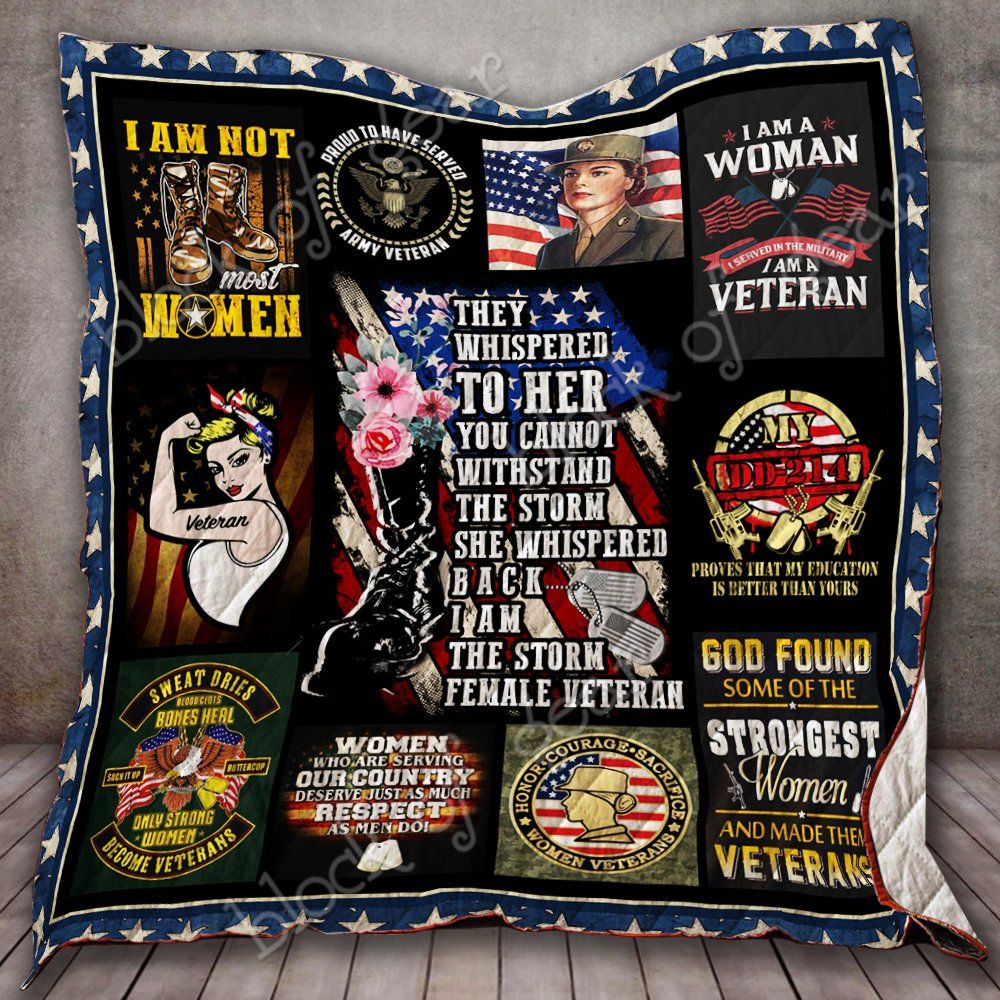 I Am The Storm Female Veteran Quilt Thh1178 Dhc11124229Dd