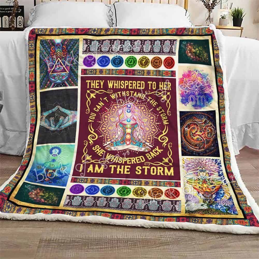 I Am The Storm Yoga Fleece Blanket