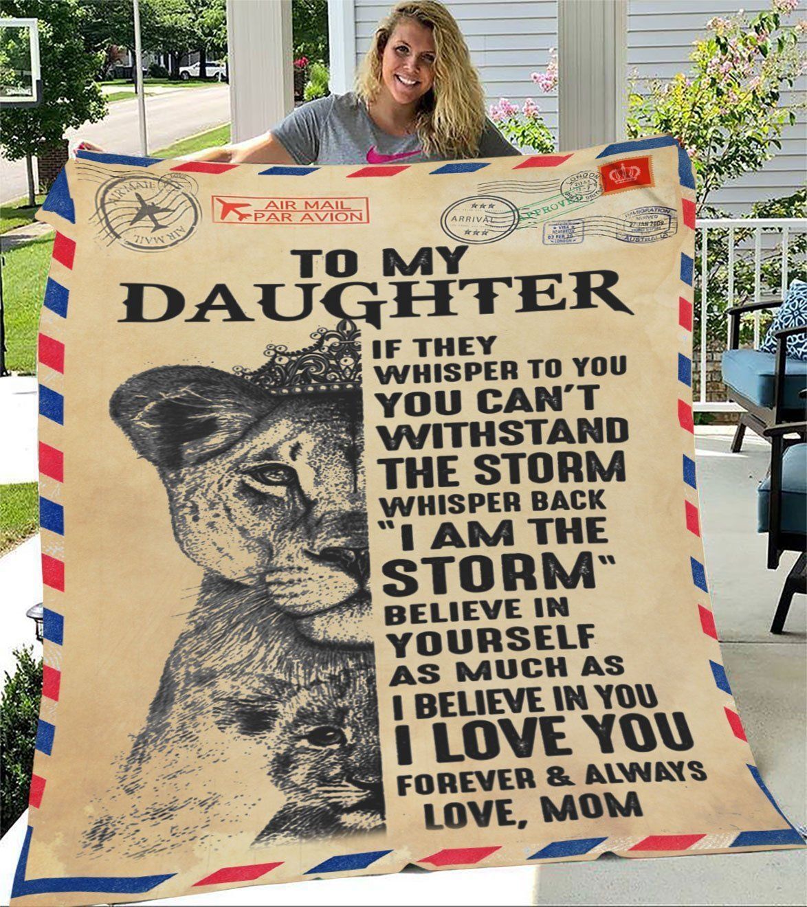 I Am The Storn Lion King Mom Gift For Daughter Fleece Blanket