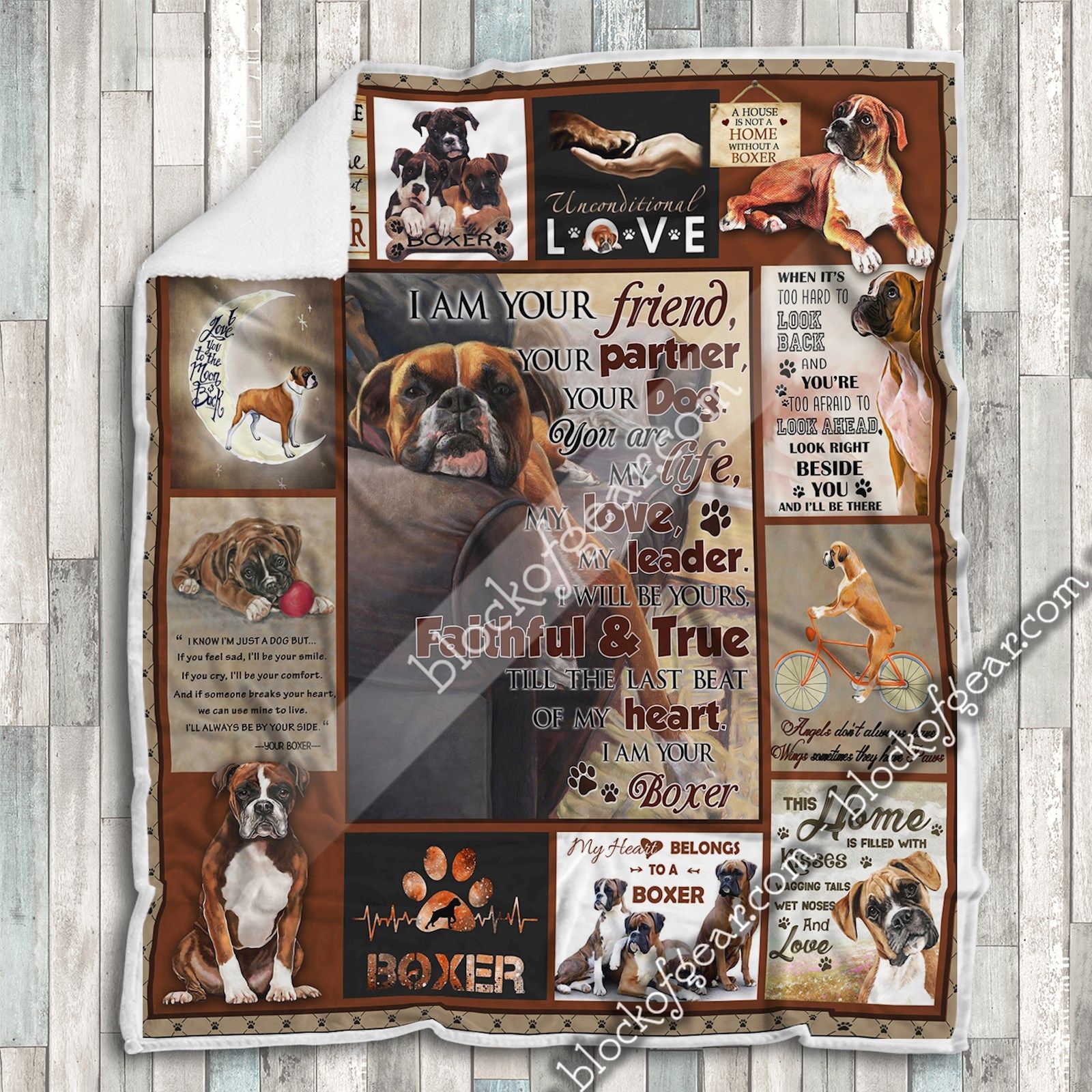 I Am Your Boxer Sherpa Fleece Blanket