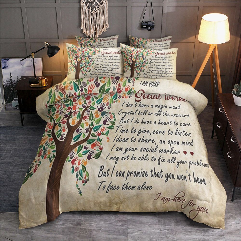 I Am Your Social Worker Bedding Set