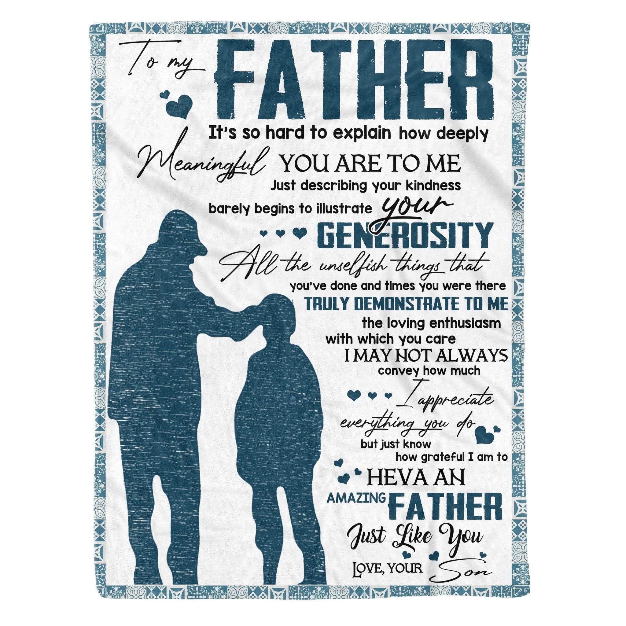 I Appreciate All You Do Fleece Blanket Gift For Father