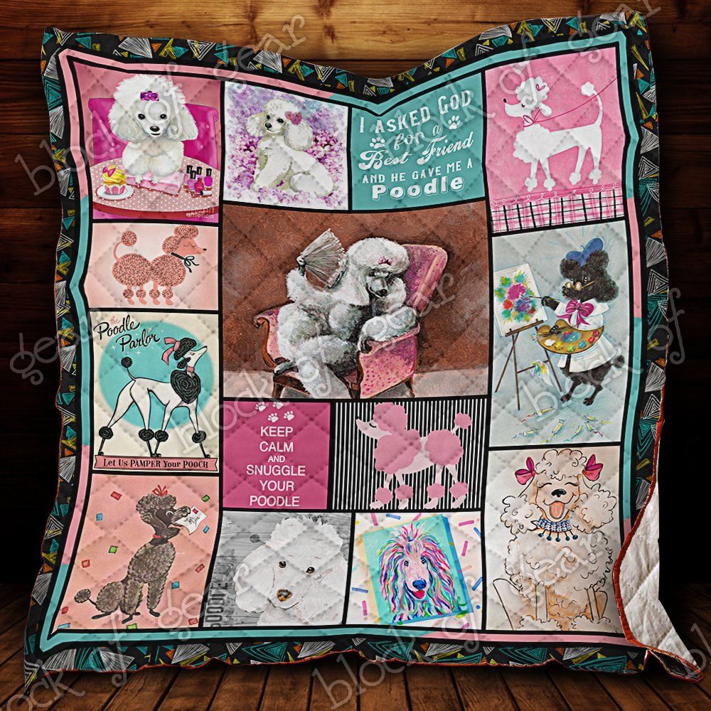 I Asked God For A Best Friend And He Gave Me A Poodle Quilt Ct10 Dhc11122700Dd