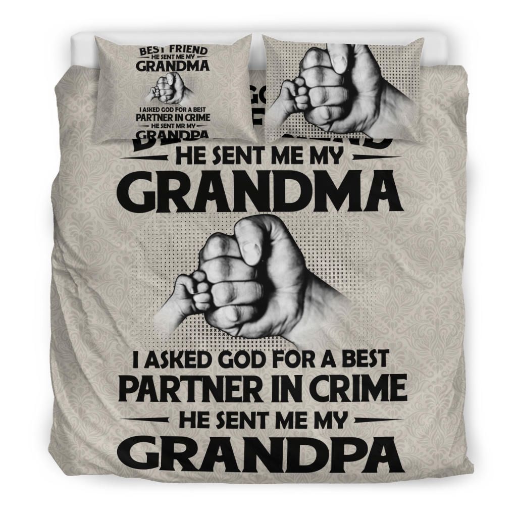I Asked God For A Best Friend He Sent Me My Grandma Bedding Set