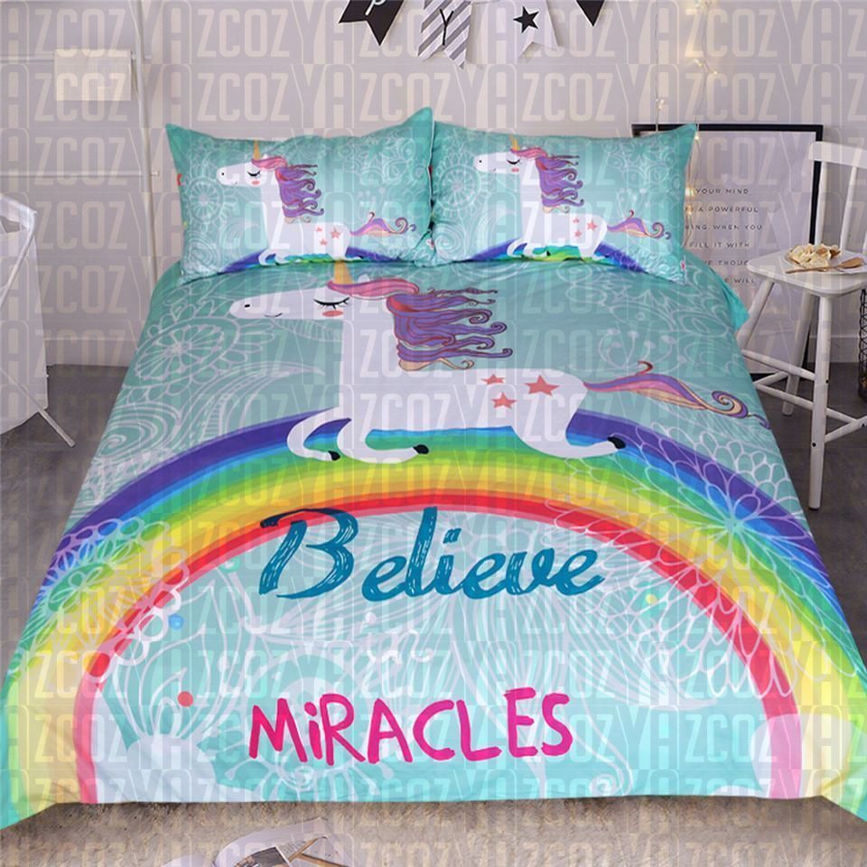 I Believe In Miracles Unicorn Bedding Set
