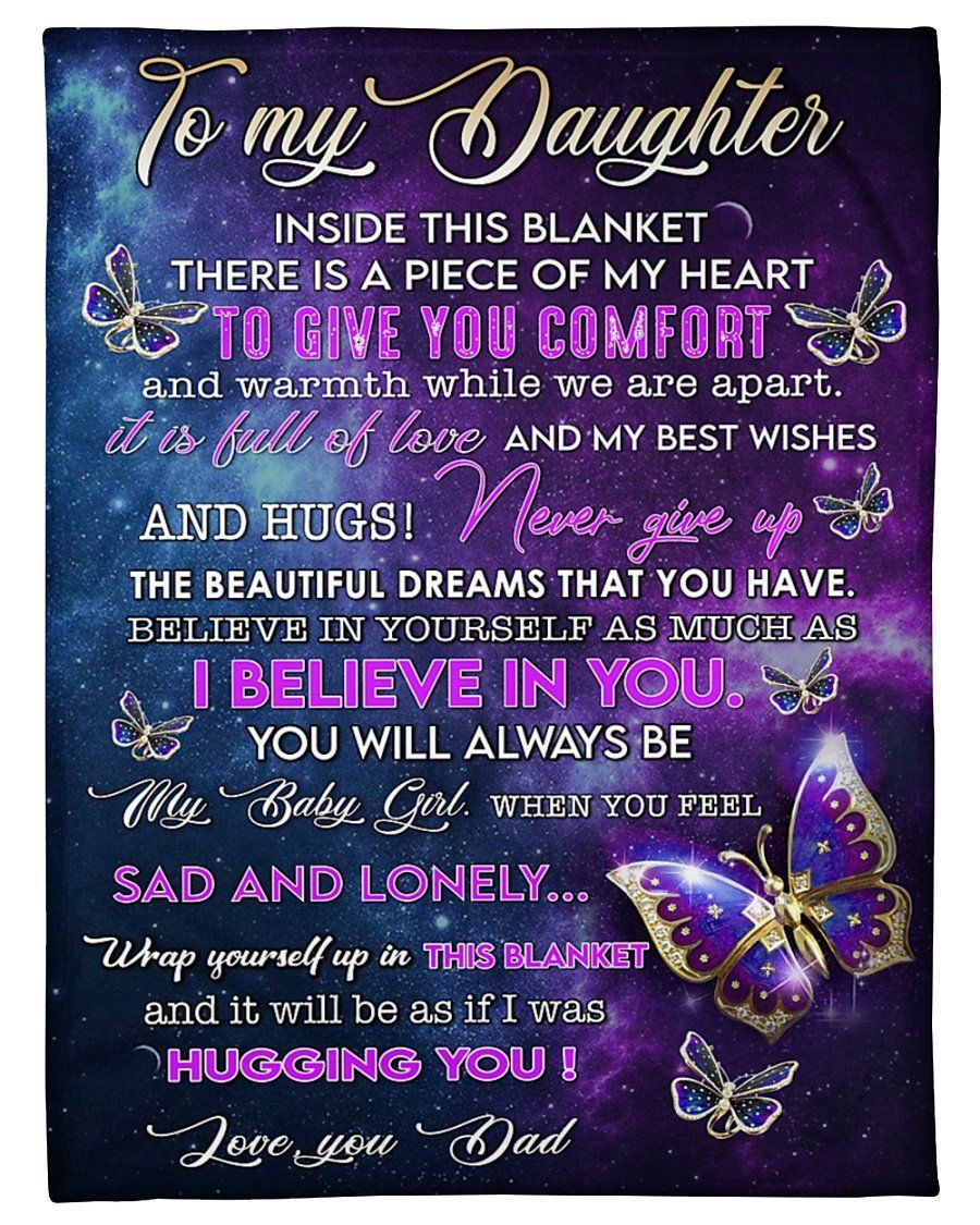 I Believe In You And I Love You Fleece Blanket To Daughter Fleece Blanket