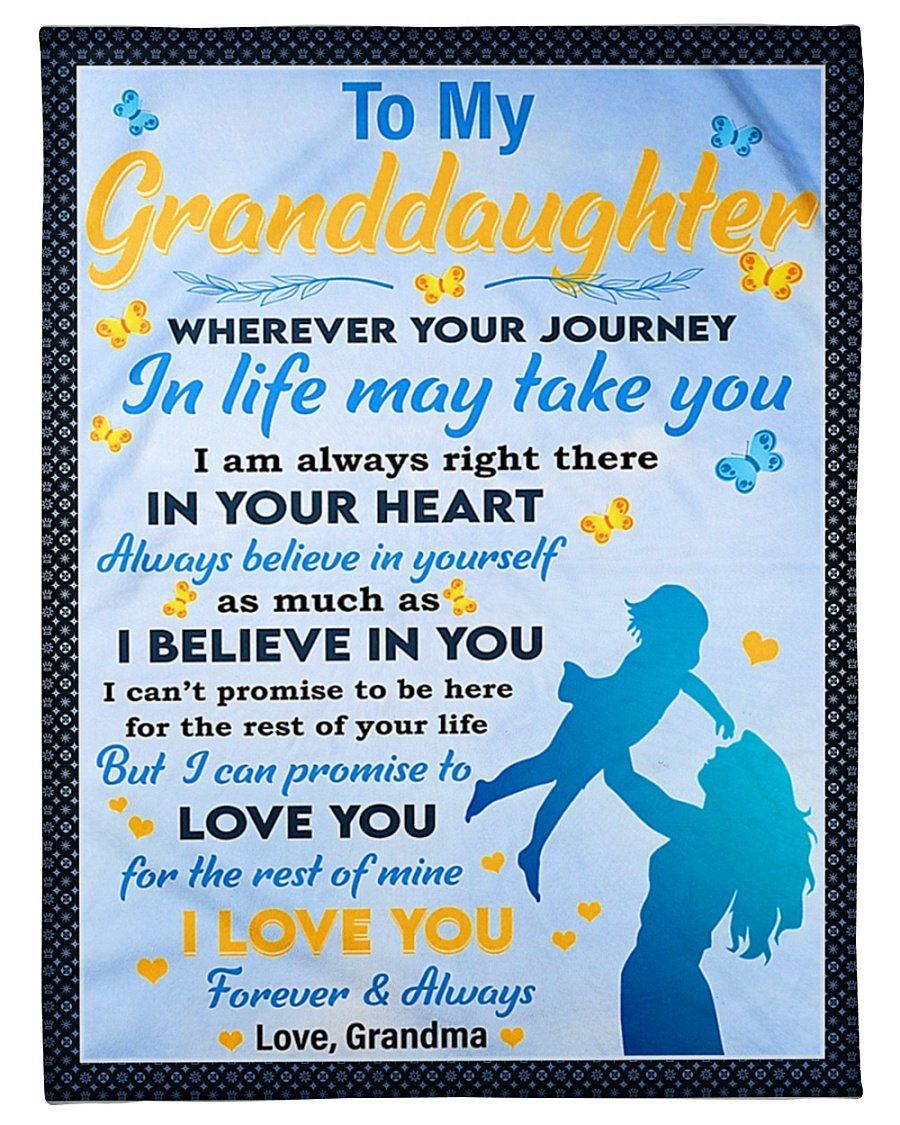 I Believe In You Grandma To Granddaughter Fleece Blanket Fleece Blanket