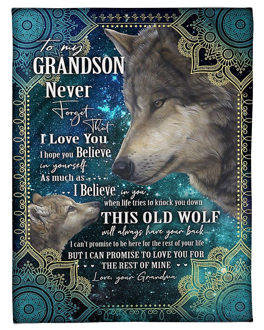 I Believe In You Grandma To Grandson Fleece Blanket Fleece Blanket