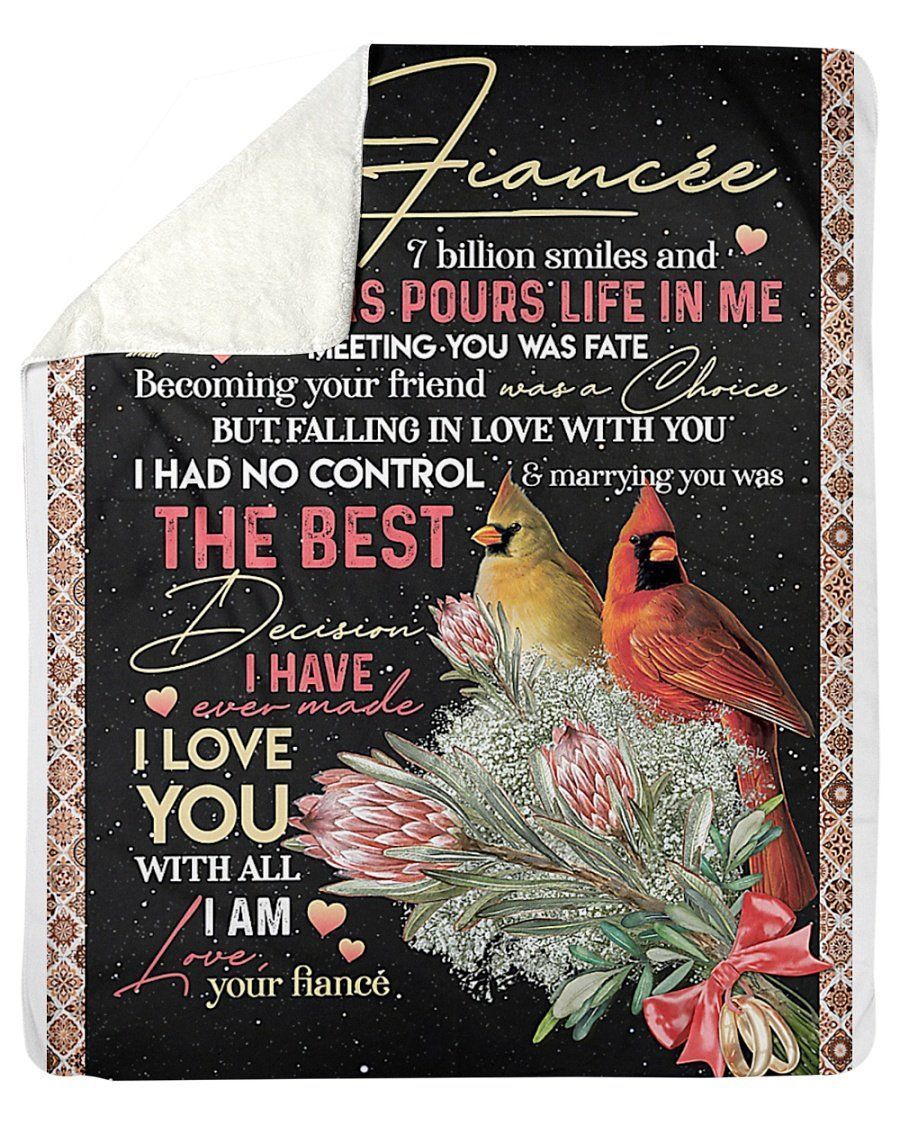 I Billion Smiles And Only Yours Pours Life In Me Great Gift For Fiancee Fleece Blanket