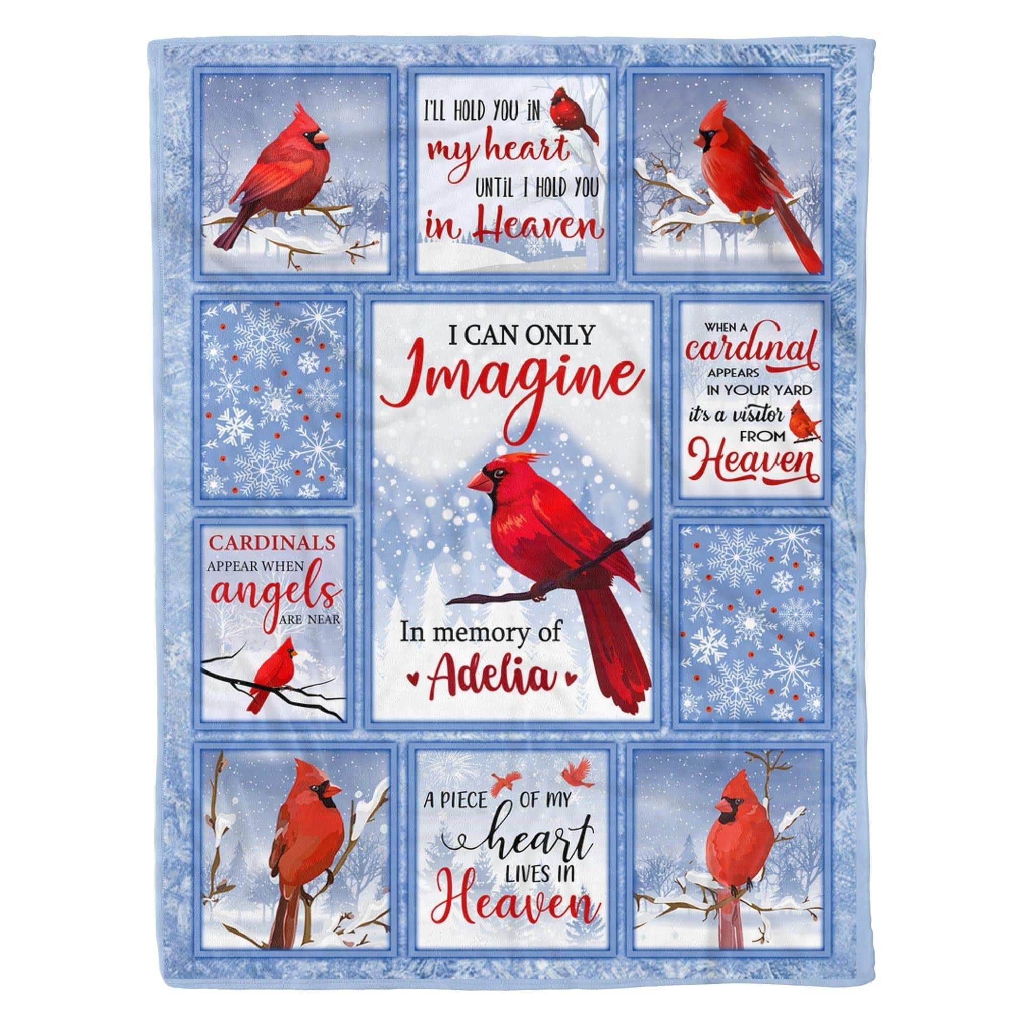 I Can Only Imagine Cardinal Personalized Fleece Blanket