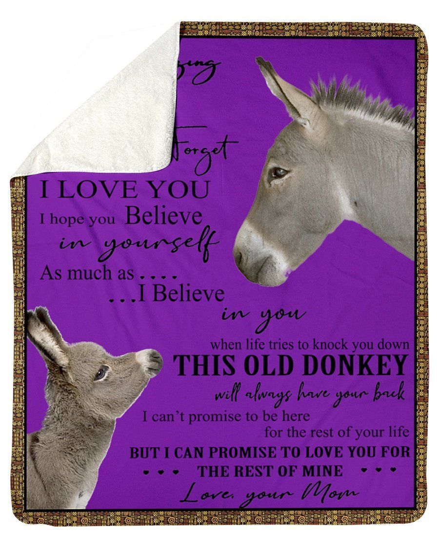 I Can Promise To Love You For The Rest Of Mine Donkey For Family Fleece Blanket